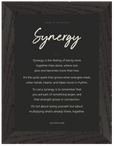 Synergy Word of Intention Framed print 13x18 cm / 5x7″ Black frame Carbon paper