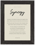 Synergy Word of Intention Framed print 13x18 cm / 5x7″ Black frame Linen paper