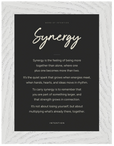Synergy Word of Intention Framed print 13x18 cm / 5x7″ White frame Carbon paper