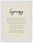 Synergy Word of Intention Framed print 13x18 cm / 5x7″ White frame Linen paper