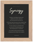 Synergy Word of Intention Framed print 13x18 cm / 5x7″ Wood frame Carbon paper