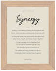 Synergy Word of Intention Framed print 13x18 cm / 5x7″ Wood frame Linen paper