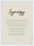 Synergy Word of Intention Framed print 21x29.7 cm / 8x12" White frame Linen paper