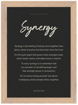 Synergy Word of Intention Framed print 21x29.7 cm / 8x12" Wood frame Carbon paper