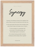 Synergy Word of Intention Framed print 21x29.7 cm / 8x12" Wood frame Linen paper