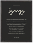 Synergy Word of Intention Framed print 30x40 cm / 12x16″ Black frame Carbon paper