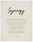 Synergy Word of Intention Framed print 30x40 cm / 12x16″ White frame Linen paper