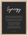 Synergy Word of Intention Framed print 30x40 cm / 12x16″ Wood frame Carbon paper
