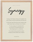 Synergy Word of Intention Framed print 30x40 cm / 12x16″ Wood frame Linen paper