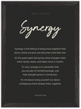 Synergy Word of Intention Framed print A3 (29.7 x 42 cm) Black frame Carbon paper