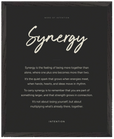 Synergy Word of Intention Framed print 40x50 cm / 16x20″ Black frame Carbon paper