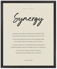 Synergy Word of Intention Framed print 40x50 cm / 16x20″ Black frame Linen paper