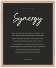 Synergy Word of Intention Framed print 40x50 cm / 16x20″ Wood frame Carbon paper