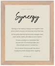 Synergy Word of Intention Framed print 40x50 cm / 16x20″ Wood frame Linen paper