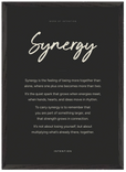 Synergy Word of Intention Framed print A2 (42 x 59.4 cm) Black frame Carbon paper