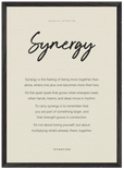 Synergy Word of Intention Framed print A2 (42 x 59.4 cm) Black frame Linen paper