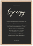 Synergy Word of Intention Framed print A2 (42 x 59.4 cm) Wood frame Carbon paper