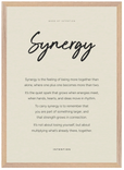 Synergy Word of Intention Framed print A2 (42 x 59.4 cm) Wood frame Linen paper