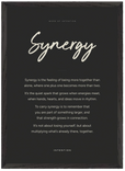Synergy Word of Intention Framed print 50x70 cm / 20x28″ Black frame Carbon paper