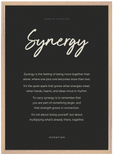 Synergy Word of Intention Framed print 50x70 cm / 20x28″ Wood frame Carbon paper