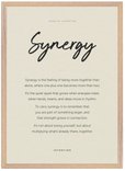 Synergy Word of Intention Framed print 50x70 cm / 20x28″ Wood frame Linen paper