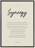 Synergy Word of Intention Framed print A1 (59.4 x 84.1 cm) Black frame Linen paper