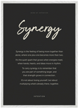 Synergy Word of Intention Framed print A1 (59.4 x 84.1 cm) White frame Carbon paper
