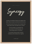 Synergy Word of Intention Framed print A1 (59.4 x 84.1 cm) Wood frame Carbon paper
