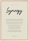 Synergy Word of Intention Framed print A1 (59.4 x 84.1 cm) Wood frame Linen paper