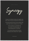 Synergy Word of Intention Framed print 70x100 cm / 28x40″ Black frame Carbon paper