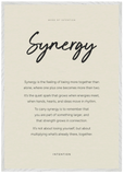 Synergy Word of Intention Framed print 70x100 cm / 28x40″ White frame Linen paper