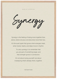 Synergy Word of Intention Framed print 70x100 cm / 28x40″ Wood frame Linen paper