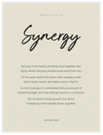 Synergy Word of Intention Framed print 60x80 cm / 24x32″ White frame Linen paper
