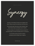 Synergy Word of Intention Framed print 60x80 cm / 24x32″ White frame Carbon paper