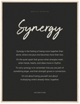 Synergy Word of Intention Framed print 60x80 cm / 24x32″ Wood frame Carbon paper