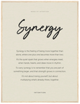 Synergy Word of Intention Framed print 60x80 cm / 24x32″ Wood frame Linen paper