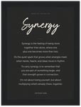 Synergy Word of Intention Framed print 13x18 cm / 5x7″ Black frame Carbon paper