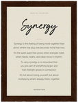 Synergy Word of Intention Framed print 13x18 cm / 5x7″ Dark wood frame Linen paper