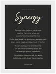 Synergy Word of Intention Framed print 13x18 cm / 5x7″ White frame Carbon paper