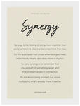 Synergy Word of Intention Framed print 13x18 cm / 5x7″ White frame Linen paper