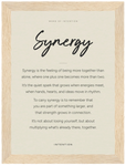 Synergy Word of Intention Framed print 13x18 cm / 5x7″ Wood frame Linen paper
