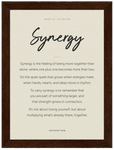 Synergy Word of Intention Framed print 21x29.7 cm / 8x12" Dark wood frame Linen paper