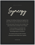 Synergy Word of Intention Framed print 30x40 cm / 12x16″ Black frame Carbon paper