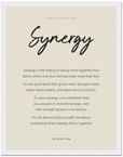 Synergy Word of Intention Framed print 30x40 cm / 12x16″ White frame Linen paper