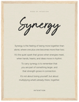 Synergy Word of Intention Framed print 30x40 cm / 12x16″ Wood frame Linen paper