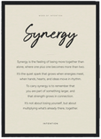 Synergy Word of Intention Framed print A3 (29.7 x 42 cm) Black frame Linen paper