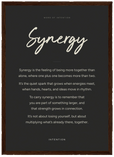 Synergy Word of Intention Framed print A3 (29.7 x 42 cm) Dark wood frame Carbon paper