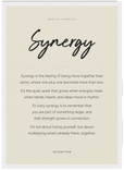 Synergy Word of Intention Framed print A3 (29.7 x 42 cm) White frame Linen paper