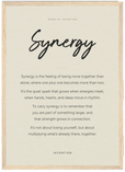 Synergy Word of Intention Framed print A3 (29.7 x 42 cm) Wood frame Linen paper