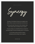 Synergy Word of Intention Framed print 40x50 cm / 16x20″ White frame Carbon paper